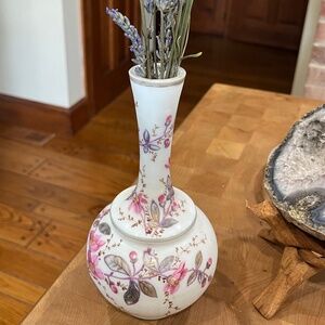 Vintage painted ceramic flower vase